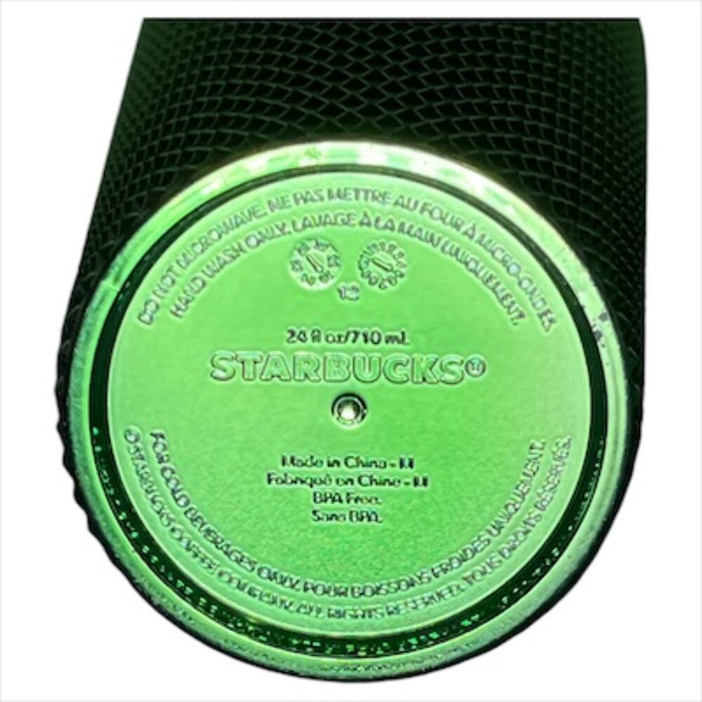 STARBUCKS 24 oz Metallic Green Studded Tumbler - Picture 2 of 5